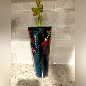 NWT Starbucks Holiday Tumbler with Bow Topper